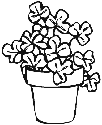 shamrock coloring page
