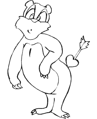 Valentine&acute;s Day teddy bear coloring pages