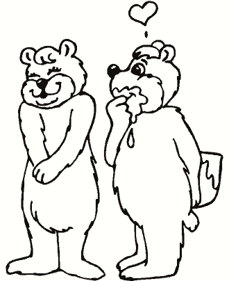 Valentine&acute;s Day teddy bear coloring pages