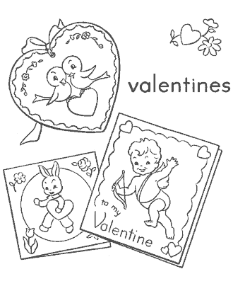 Valentine cards for kids to color