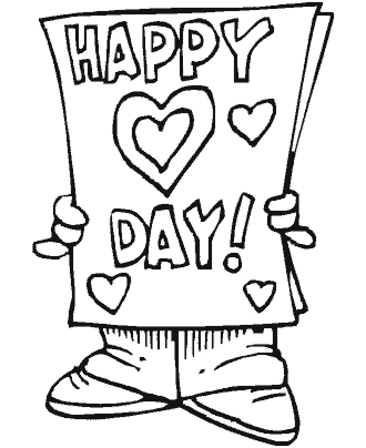 Valentine cards for kids to color