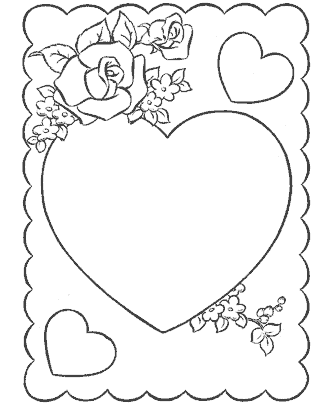 Valentine&acute;s Day crafts coloring page