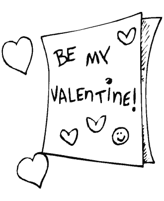 Valentine cards for kids to color