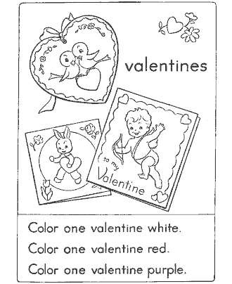 Valentine&acute;s Day crafts coloring pages