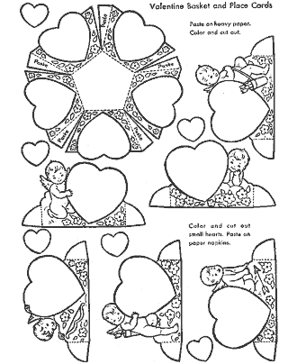 Valentine&acute;s Day crafts coloring page
