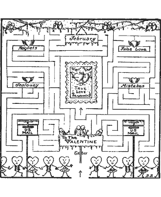 Valentine&acute;s Day crafts coloring pages