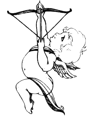 cupid coloring page