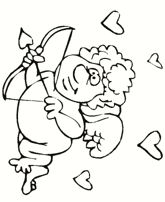 cupid coloring page