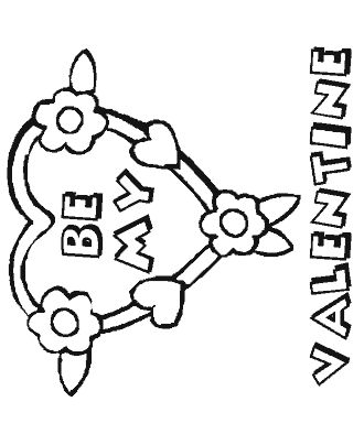 Valentine flowers coloring pages