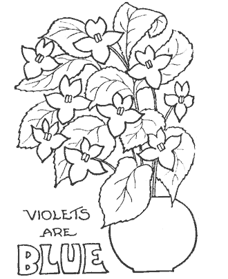Valentine flowers coloring pages
