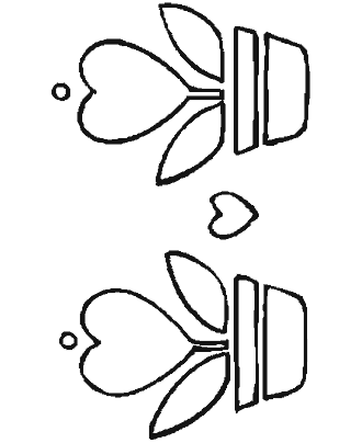 Valentine flowers coloring page