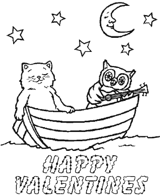 valentin&acute;s day coloring page