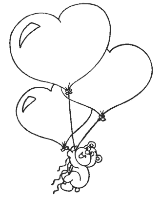valentin&acute;s day coloring page