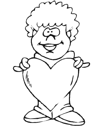 valentin&acute;s day heart coloring pages