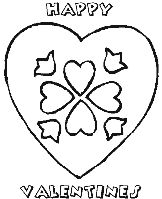 valentin&acute;s day heart coloring pages