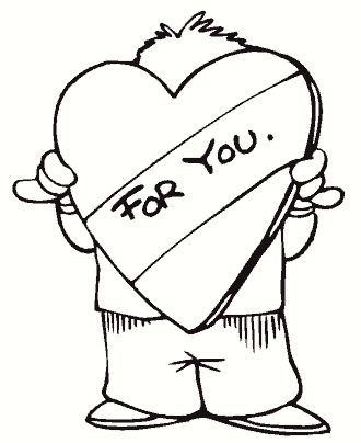 valentin&acute;s day heart coloring page