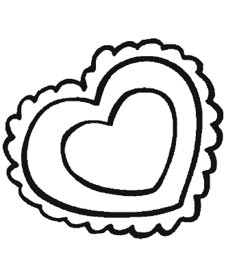 valentin&acute;s day heart coloring page