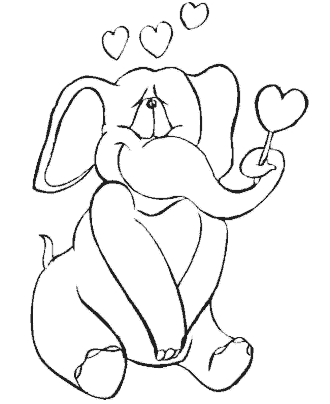 valentin&acute;s day coloring page