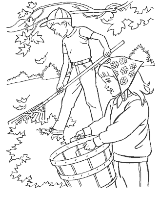 autumn fall coloring pages