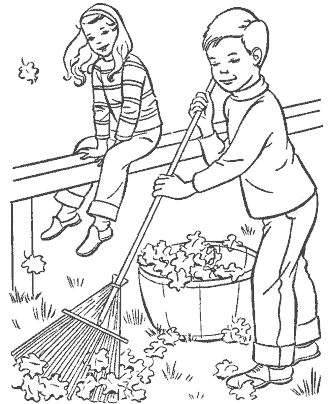 autumn fall coloring page