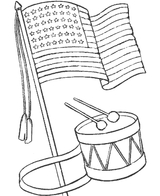 printable american flag coloring page