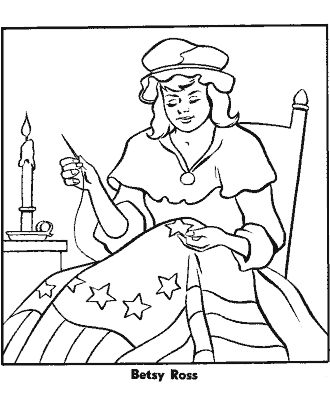 american flag coloring page