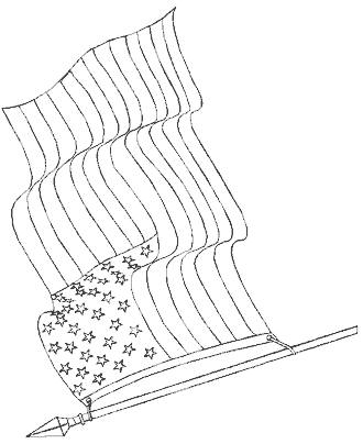 american flag coloring page