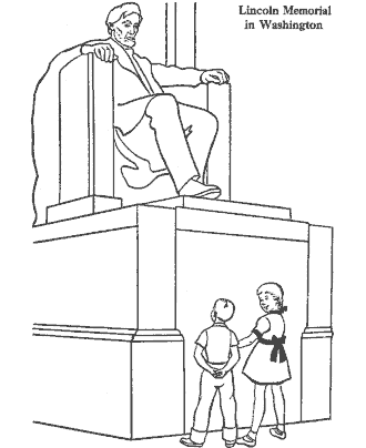 Lincoln Memorial coloring page
