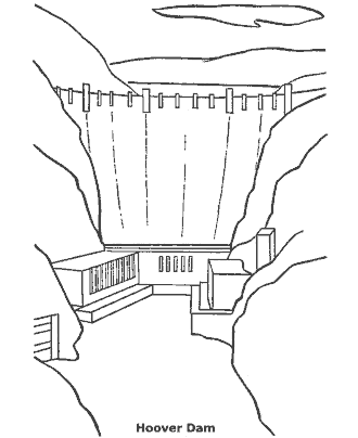 Hoover Dam coloring page