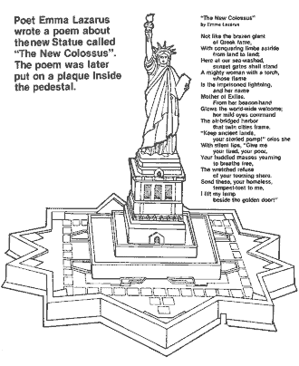 Statue of Liberty coloring page
