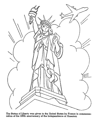 Statue of Liberty coloring page