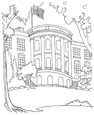 white house coloring pages