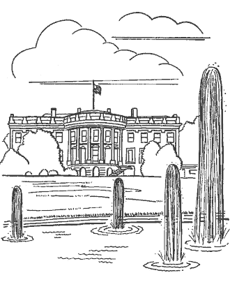white house coloring pages