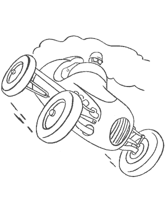 race car coloring page