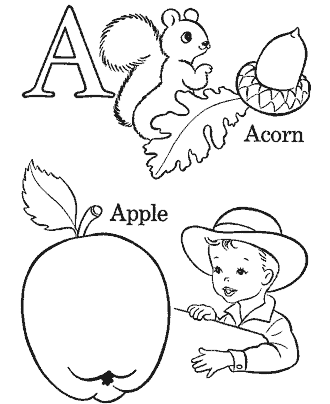 alphabet coloring pages