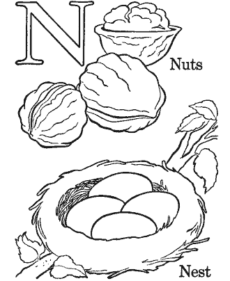 alphabet coloring page to print and color