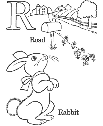 alphabet coloring page to print and color