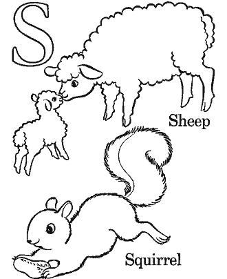 alphabet coloring pages