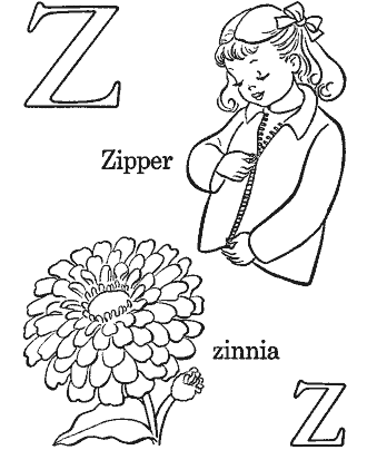 alphabet coloring page to print and color